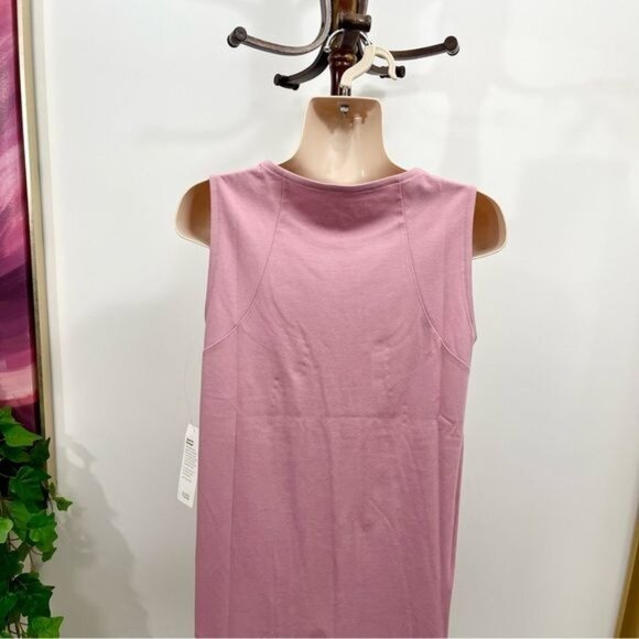 EILEEN FISHER Lantern Organic Cotton Sleeveless Shift Dress In Pink Size XXS - Picture 8 of 12